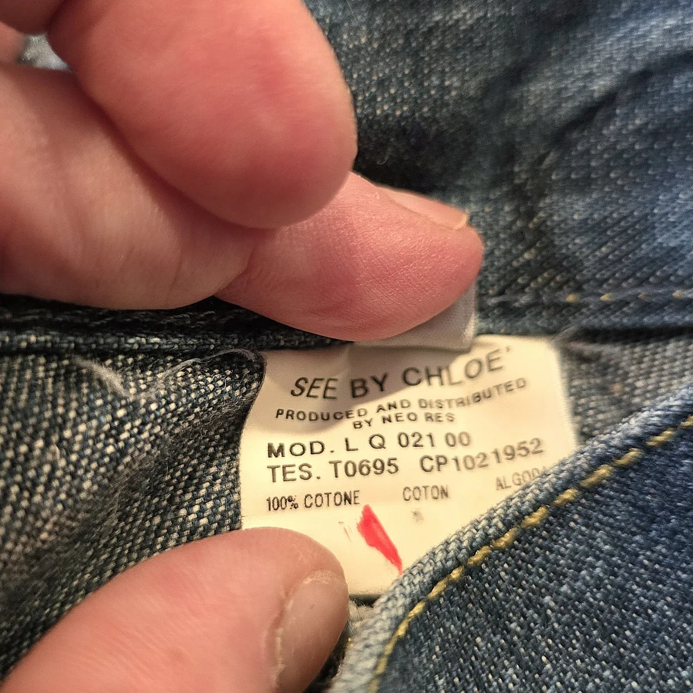 See By Chloe RARE Vintage Flare Jeans Embroidered w/ Dice- NWOT - Picture 11 of 16